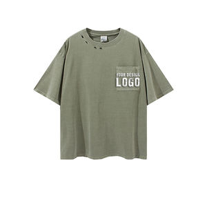 T-shirt pour homme décontracté d'extérieur, ample, respirant, surdimensionné, logo personnalisé, épaules tombantes, taille plus, t-shirts pour homme - Product Image 2