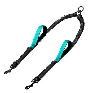 No Pull Bungee Adjustable Long Lead No Tangle Splitter Double Retractable <strong>Dog</strong> <strong>Leash</strong> for Two <strong>Dogs</strong> - Product Image 1