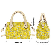 Sac Boston Mini pour Femme en Cuir PU Imprimé, Style Urbain Tendance, Faible MOQ, Personnalisable, Sac à Main Cylindrique à Poignée Supérieure, Sac Bandoulière