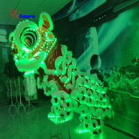 Célébration du festival Merveilleuse Performance Danse du lion chinois Costume de lion léger Led Costume de mascotte de lion Led programmable