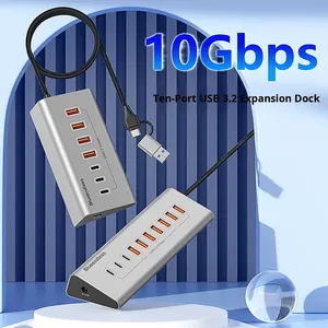 USB C Hub 10Gbps 4-Port USB 3.2 Gen2 Adapter 4-in-1 Data Transfer Hub Type C+USB <strong>Interface</strong> in Stock - Product Image 6