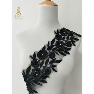 Ngọc Trai Sequin Lá Thêu Vàng Rượu Sâm Banh Màu Ren <span class=keywords><strong>Trim</strong></span> Thêu Cho Ăn Mặc - Product Image 3