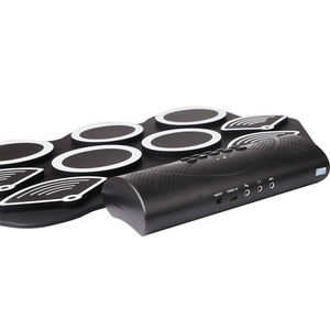 กลองไฟฟ้าม้วนได้ MIDI ซิลิโคนสีดำ เครื่องดนตรีเคาะจังหวะสำหรับเด็ก <span class=keywords><strong>ราคา</strong></span>ขายส่ง - Product Image 4