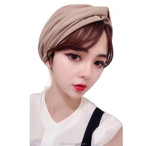 New easy-<b>tie</b> acrylic headscarf, eco-friendly, breathable, time-saving, instant foldable, simple style Muslim headwear - Product Image 4