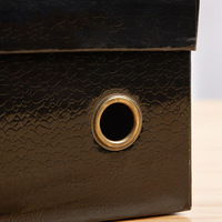 Boîte à chaussures avec couvercle en cuir gris dur à motif crocodile, emballage pour chaussures, boutique pour hommes et femmes, vente en gros, estampage à chaud, Jinjiang