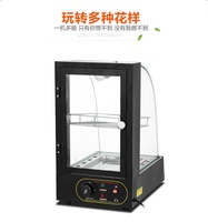 Vitrine chauffante pour boulangerie, armoire chauffante ronde en verre incurvé pour aliments chauds
