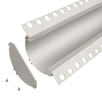 Système de canaux LED Muzata avec lentille de couverture blanc laiteux ZL-1509B profil en aluminium de plafond en plâtre à deux côtés