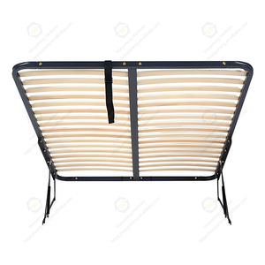 Cơ chế cơ sở giường Kim loại với những thanh gỗ có thể tháo rời lưu trữ chức năng phòng ngủ khung giường phẳng. - Product Image 1