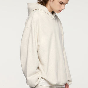 2025 Winter Men's Hooded Hoodie 365GSM Fleece Plain Dyed Cotton Polyester Oversized Drop Shoulder Streetwear - Product Image 4