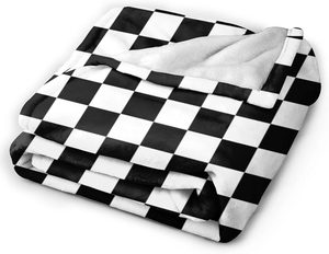 Suministro directo de fábrica Manta de lana de felpa Manta usable Checker Big Sherpa Rabbit Fur Bed Throw Manta usable - Product Image 1