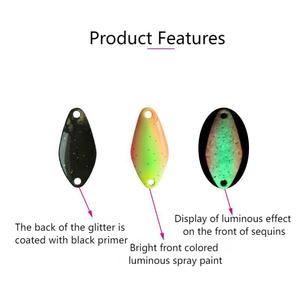 Cuillères de pêche à la truite OEM 1.5g 23mm cuillère colorée appât cuivre flux métal leurre de pêche pour truite chub <span class=keywords><strong>perche</strong></span> saumon - Product Image 6