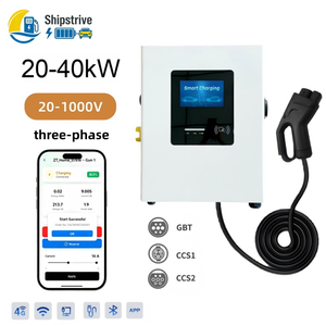Estación de Carga para Vehículos Eléctricos Residencial Ultrafina de 40KW con Certificación CE, IP55, DC CCS2 CCS1 GB/T, Control por Aplicación RFID, Cable de 5M, Nuevo - Product Image 1