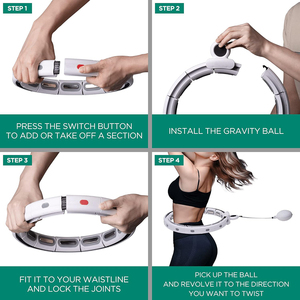 <strong>Hoola</strong> Fitness <strong>Hoops</strong> Weighted Smart Fitness Ring Massager Waist Gym Equipment for Kids Adults Counting Circle <strong>Hoops</strong> for Weight - Product Image 6