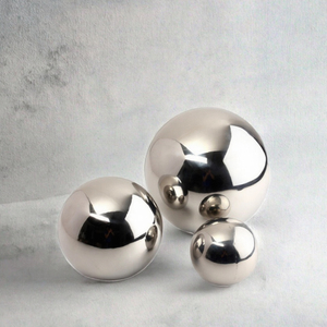304 Stainless Steel Hollow Sphere - Polished Silver Decorative <strong>Ball</strong> for Garden &amp; Interior Design - Product Image 5