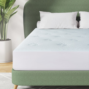 Quilted Knitted Breathable Polyester Luxury Folding <b>Bed</b> Mat Mattress Protector Fitted Sheet All-Season Machine Washable Hospital - Product Image 4
