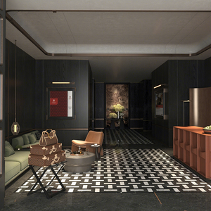 <span class=keywords><strong>Porte</strong></span>-bagages de luxe brun avec valises et sacs pour hôtel, restaurant, café, ensemble de rangement - Product Image 1