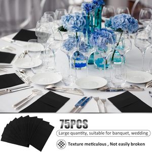 Lot de 100 serviettes en papier Airlaid blanc effet lin, 30x40cm, 1 pli, jetables, pour invités, vente en gros - Product Image 5