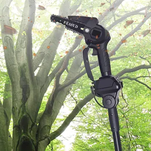 4inch 6inch Mini Chainsaw Extension Pole Chain Saw Battery Powered Cordless Telescopic Handle Chain Saw