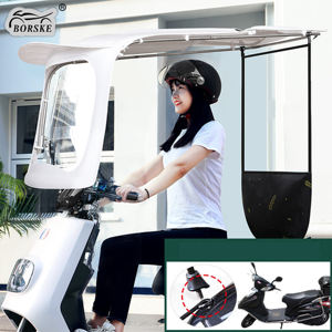Auvents personnalisés entièrement couverts <span class=keywords><strong>pour</strong></span> vélos électriques, parasol coupe-vent d'extérieur, abri contre la pluie, parapluie <span class=keywords><strong>pour</strong></span> motos, <span class=keywords><strong>scooter</strong></span> solide - Product Image 2