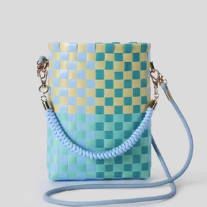 Bolsos de Mano Hechos a Mano/Artesanales al por Mayor con Logotipo Personalizado para Mujer, Bolsos de Gran Capacidad Plegables e Impermeables de PP Tejido para Viajes al Aire Libre - Product Image 5