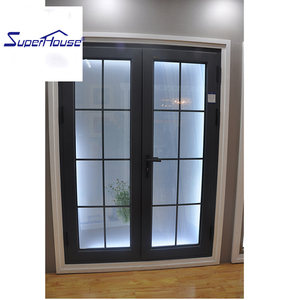 Cửa kính mờ được chứng nhận nfrc với thanh kính hiện đại đôi bản lề hợp kim nhôm cửa trước cho ứng dụng biệt thự - Product Image 4