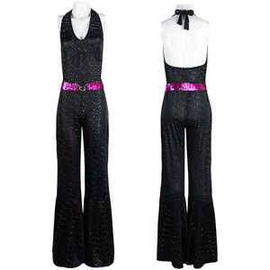 Traje de Actuación Unisex con Estampado Brillante, Spandex y Poliéster, Negro y Dorado, para Cantantes, Hip Hop y Baile - Product Image 3