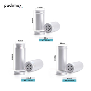 Pot à épices personnalisé en aluminium pour sel fin et poudre de poivre - Boîte de conserve hermétique haut de gamme de 100g pour emballage alimentaire - Vente en gros - Product Image 3