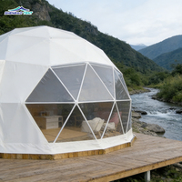 Dôme géodésique préfabriqué de luxe personnalisé pour hôtel, maison isolée en bois, tente de glamping pour la vente
