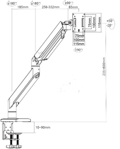 Hot bán khí mùa xuân Màn hình duy nhất cánh tay đứng có thể điều chỉnh màn hình chủ núi <span class=keywords><strong>Bracket</strong></span> - Product Image 2