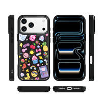 Coque de téléphone AG Feeling Black Edge avec motif puzzle noir doré pour iPhone 17, 17 Pro Max, 16 Pro, 15, 15 Pro Max, 15 Pro, 14 Pro Max – Coque magnétique