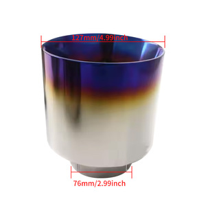 Terminale di Scarico in Lega di Titanio con Finitura Blu Bruciato, Accessorio <span class=keywords><strong>Auto</strong></span> per Nissan GTR R35 - Product Image 1