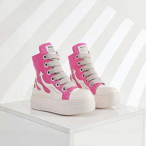 Yeni gelenler PU ayakkabıları lüks eğitmenler ayak bileği kadınlar <span class=keywords><strong>Sneakers</strong></span> yüksek üst platformu Streetwear daireler siyah Zip <span class=keywords><strong>Sneakers</strong></span> çizmeler - Product Image 4