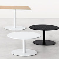 Petite Table basse ronde moderne en bois blanc pour salon et bureau, vente en gros