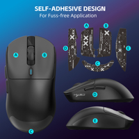 Souris de jeu sans fil HXSJ T68 Pro 3 modes, 7 boutons, légère, 300 IPS, design ergonomique, 500 mAh rechargeable – En stock – Offre Spéciale
