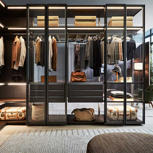 Custom Wood Melamine Walk-In <strong>Closet</strong> With Modern Design Eco-Friendly Features Large Capacity Storage Bedroom Walk In Wardrobe - Product Image 2