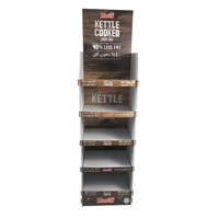 Étagère d'affichage portable en plastique ondulé pour supermarché moderne, support en plastique ondulé Coroplast, support en plastique pour chips