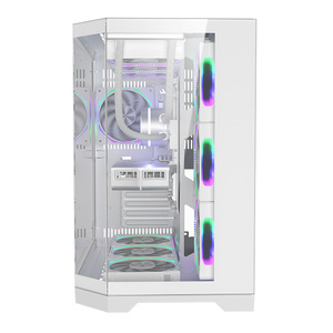 Custom Micro ATX Gaming <span class=keywords><strong>Computer</strong></span> <span class=keywords><strong>Case</strong></span> <span class=keywords><strong>Big</strong></span> Tower PC con panel lateral de vidrio Nueva condición para jugadores de PC - Product Image 1