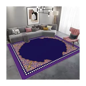 Karpet lebar anti licin dekorasi kamar tidur dan ruang tamu, karpet rumah bermotif area karpet bisa dicuci dengan mesin