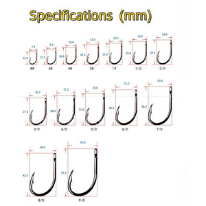 <span class=keywords><strong>Crochet</strong></span> à bec de <span class=keywords><strong>pieuvre</strong></span> en acier à haute teneur en carbone Hameçons à poisson décalés en nickel noir <span class=keywords><strong>Crochet</strong></span> de pêche en eau salée solide 1/0 - 9/0 - Product Image 5
