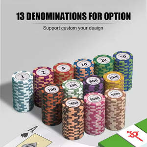 Lot de jetons de poker en céramique de 10g en gros avec étui, jetons de casino personnalisables pour jeux à domicile et cadeaux - Product Image 4