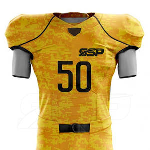 Uniforme de fútbol americano de color sólido de alta calidad Uniforme de equipo de fútbol americano de poliéster 100% - Product Image 3
