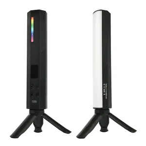 FOSOTO W200 RGB 빛 지팡이 휴대용 마술 충분한 양 빛 지팡이 사진술 총격사건 유튜브 다기능 LED 영상 빛 지팡이