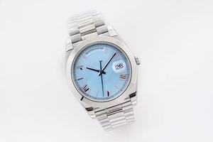 Montre automatique mécanique de luxe avec bracelet en acier inoxydable, cadran de 40 mm, résistante à l'eau 20 m, fonction calendrier - Product Image 4