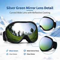 Masque de ski Lamicall 3X anti-buée en TPU - Protection UV 100% Taille unique Modèle HX-043 OTG Cadeaux pour le ski et le snowboard Hommes
