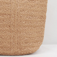 Grand sac fourre-tout tressé pour femme, sac de plage avec poignées, doublure en polyester, sac à bandoulière en corde pour l'été, grande capacité