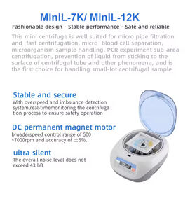MiniL-12K Microcentrifuga da Laboratorio 12000 RPM 9960xg con Rotore Oscillante Mini a Grande Capacità - Product Image 6