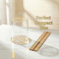 Boîte à Tzedakah Juive Moderne Personnalisée Écologique en Acrylique avec Base en Lucite Scintillante et Design Transparent pour la Collecte de Pièces de Monnaie