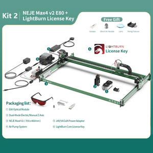 Lazer oyma makinesi NEJE Max 4 V2 E80 İşlevli optik güç 24W lazer kesim makinesi cnc ahşap yönlendirici - Product Image 4