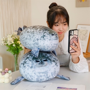 Милые тюлени плюшевые игрушки животных пухлые пятнистые тюлени морские животные мягкие подушки детские подарки - Product Image 3