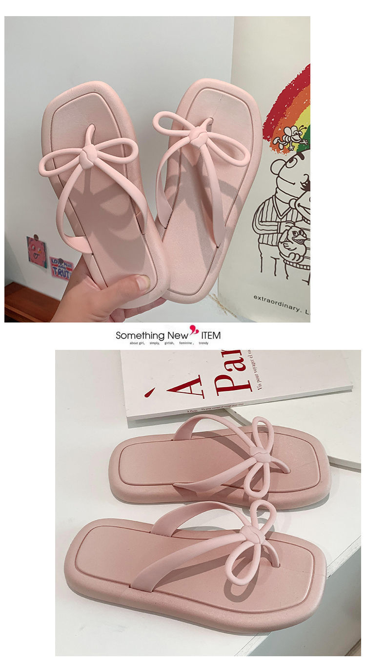 Bow Flip-flops Female Summer Fashion Casual Shoes Outdoor Indoor Beach Sandals Slippers